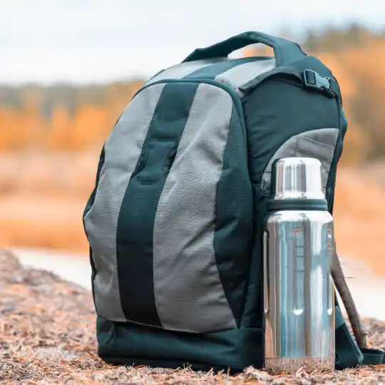 promotional backpack and stainless steel water bottle